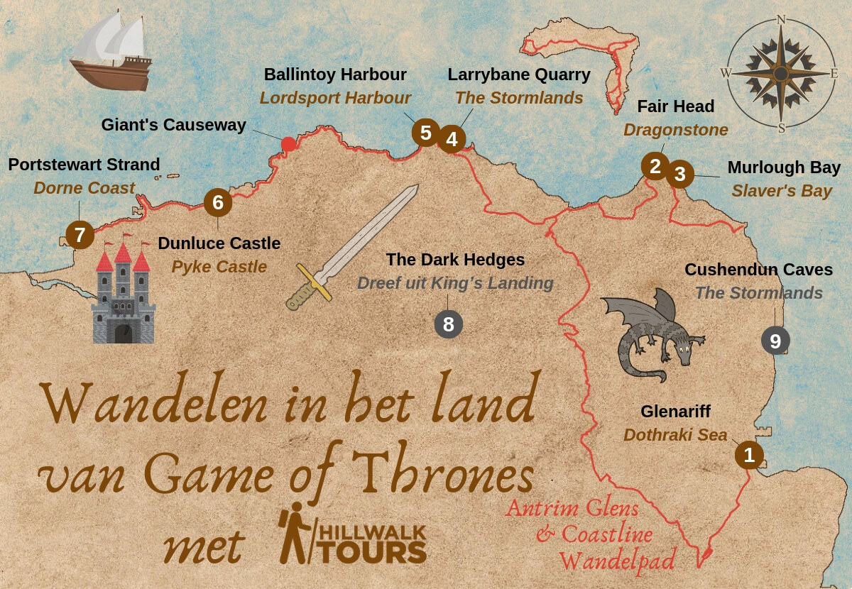 Game of Thrones carte Irlande du Nord